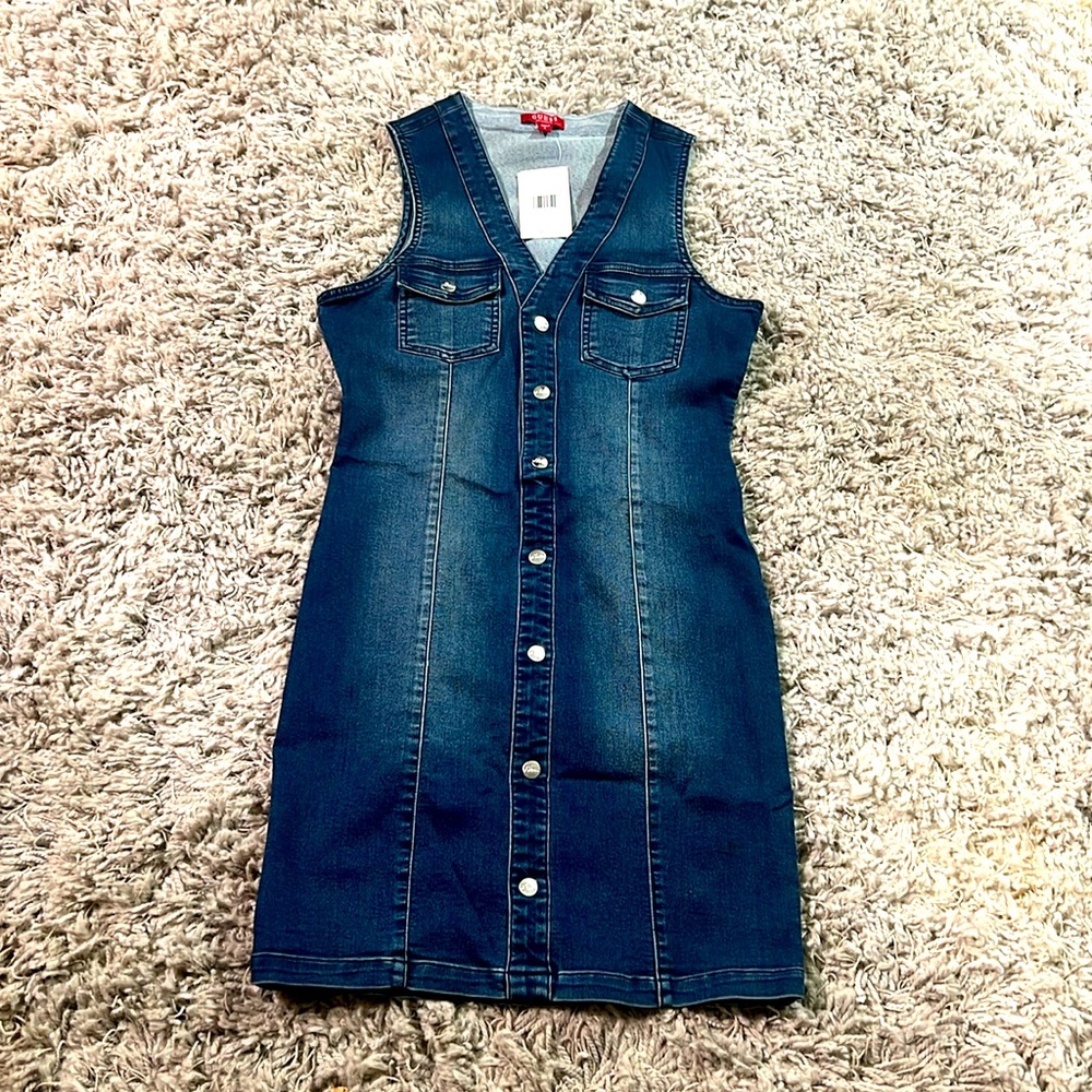 GUESS NWT Sz. S Dark Wash Addyson Knitdigo Dress